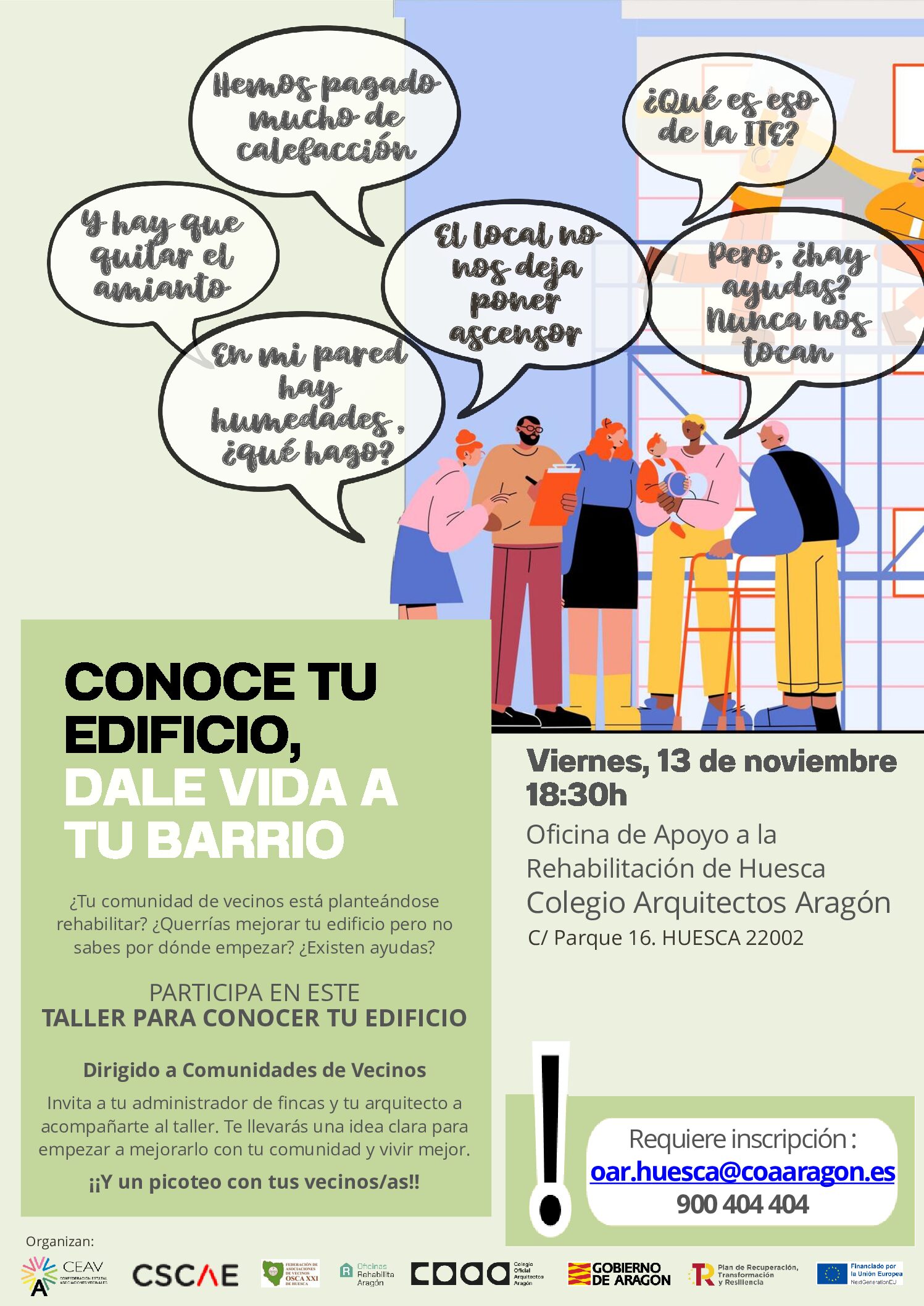 20261113_CartelTALLER-RehabilitaccionCiudadanaHUESCA